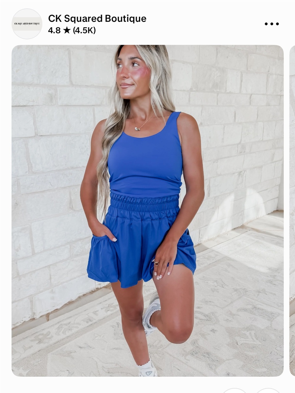 NWOT Boutique Romper Blue CKSquared Flirty Runsie